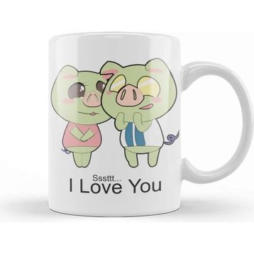 Baskı Dükkanı Couple Love Pig Kupa