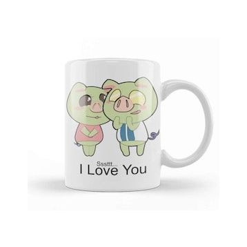 Baskı Dükkanı Couple Love Pig Kupa
