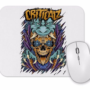 Baskı Dükkanı Criticalz Skull Tribal Mouse Pad