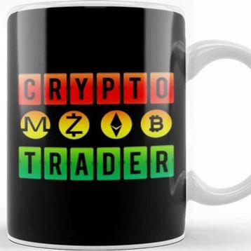 Baskı Dükkanı Crypto Trader Bitcoin Blockchain Distressed 01 Kupa