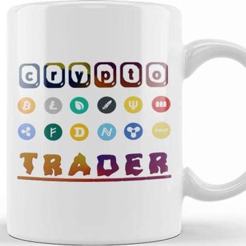 Baskı Dükkanı Crypto Trader Bitcoin Cryptocurrency Blockchain Kupa