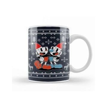 Baskı Dükkanı Cuphead Christmas Knit Kupa Bardak