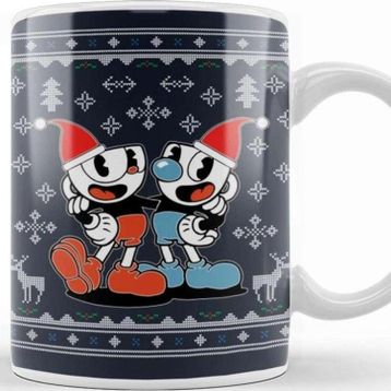 Baskı Dükkanı Cuphead Christmas Knit Kupa Bardak