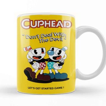 Baskı Dükkanı Cuphead Don't Deal With The Devil Sihirli Porselen Kupa Bardak