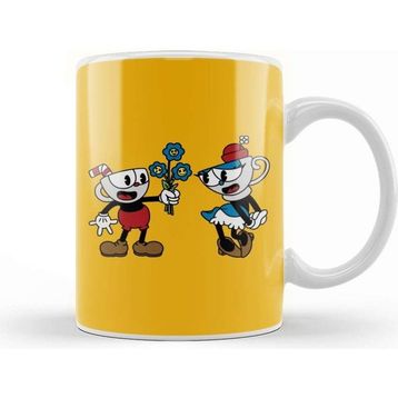 Baskı Dükkanı Cuphead Meets Teacuphead Kupa Bardak