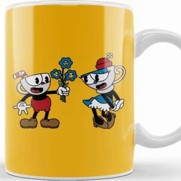 Baskı Dükkanı Cuphead Meets Teacuphead Kupa Bardak