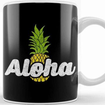 Baskı Dükkanı Cute Aloha Pineapple Hawaiian Fruit Theme Kupa