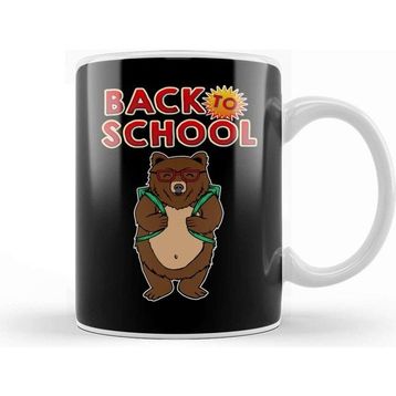 Baskı Dükkanı Cute Back To School Adorable Bear With Backpack Kupa
