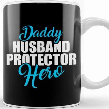 Baskı Dükkanı Cute Daddy Husband Protector Hero Awesome Dad Kupa Bardak
