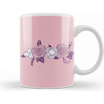 Baskı Dükkanı Cute Flowers Illustration Kupa