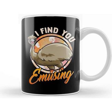 Baskı Dükkanı Cute & Funny I Find You Emusing Amusing Emu Pun Kupa Bardak