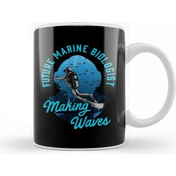Baskı Dükkanı Cute Future Marine Biologist Making Waves Pun Kupa