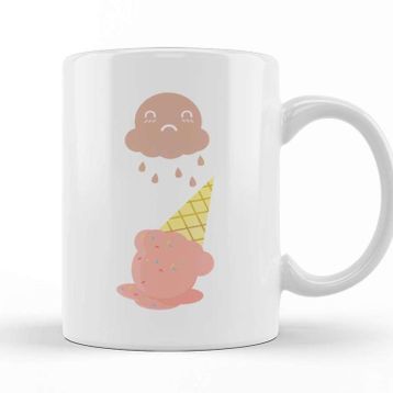 Baskı Dükkanı Cute Ghost Cloud Dropping Ice Cream Kupa