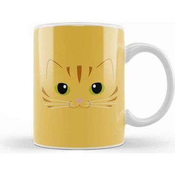Baskı Dükkanı Cute Ginger Cat Ginger Stripped Cat Kupa
