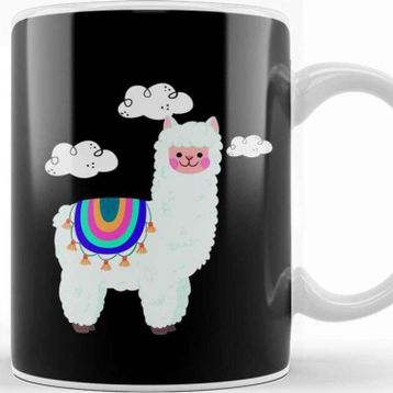 Baskı Dükkanı Cute Llama Clouds Cool Alpaka Present Kupa Bardak