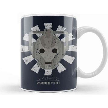 Baskı Dükkanı Cyberman Retro Japanese Dr Who Kupa