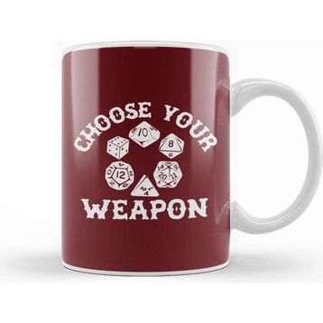 Baskı Dükkanı D And D Choose Your Weapon Dice Kupa