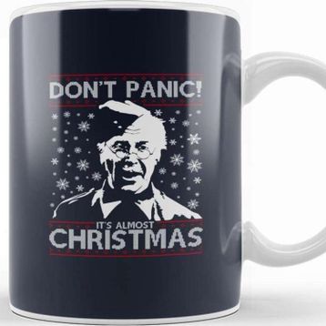 Baskı Dükkanı Dads Army Dont Panic Christmas Knit Pattern Kupa