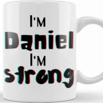 Baskı Dükkanı Daniel Name Personalized Custom Design Gift Baby Gift For Him Kupa