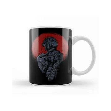 Baskı Dükkanı Dark Arts Red Moon Robot Fighter Kupa