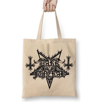 Baskı Dükkanı Dark Funeral Watain Marduk Gorgoroth Immortal Lord Belial Cradle Of Filth Bez Kadın Günlük Çanta