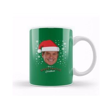 Baskı Dükkanı David Hasselhoff Have A Hofftastic Christmas Kupa Bardak