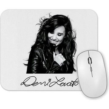 Baskı Dükkanı Demi Lovato B w Autografada Mouse Pad