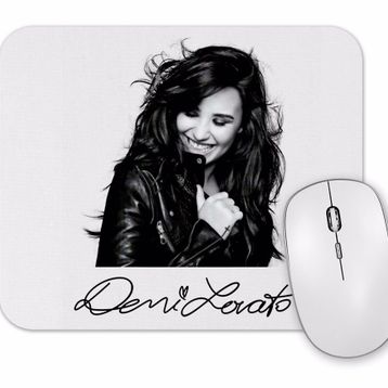 Baskı Dükkanı Demi Lovato B w Autografada Mouse Pad