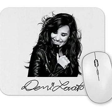 Baskı Dükkanı Demi Lovato B w Autografada Mouse Pad