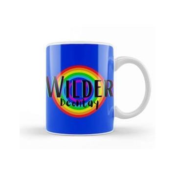 Baskı Dükkanı Deontay Wilder Retro Rainbow Style Kupa