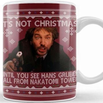 Baskı Dükkanı Die Hard Its Not Christmas Until Hans Gruber Falls From Nakatomi Tower Knit Pattern Beyaz Porselen Kupa Bardak