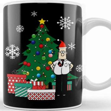 Baskı Dükkanı Dilbert Around The Christmas Tree Kupa Bardak