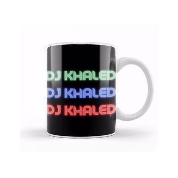 Baskı Dükkanı Dj Khaled Dj Khaled Dj Khaled Art Beyaz Porselen Kupa Bardak