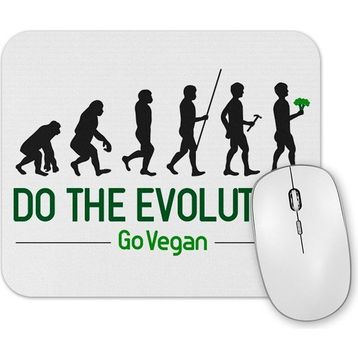Baskı Dükkanı Do the Evolution Go Vegan Mouse Pad