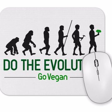 Baskı Dükkanı Do the Evolution Go Vegan Mouse Pad