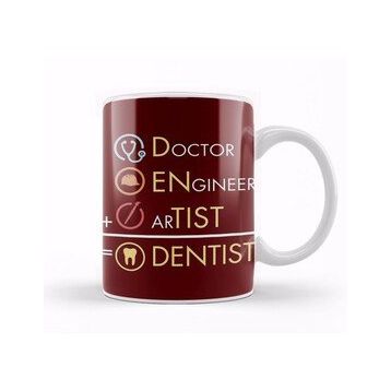 Baskı Dükkanı Doctor Engineer Artist Dentist 017 Beyaz 330 ml Porselen Kupa Bardak