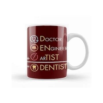Baskı Dükkanı Doctor Engineer Artist Dentist 017 Beyaz 330 ml Porselen Kupa Bardak