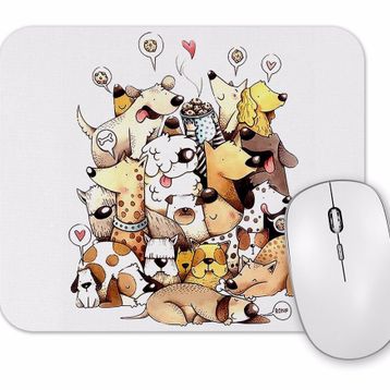 Baskı Dükkanı Dogs Pug Köpek Mouse Pad
