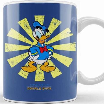 Baskı Dükkanı Donald Duck Retro Japanese Kupa