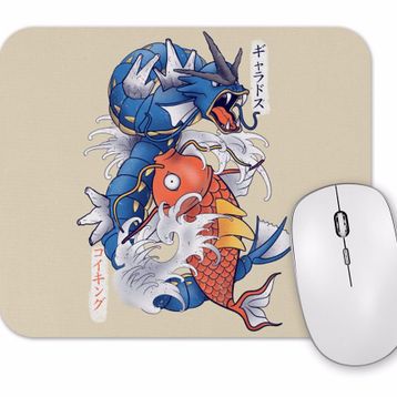 Baskı Dükkanı Dragon Koi Fish Evolution Mouse Pad