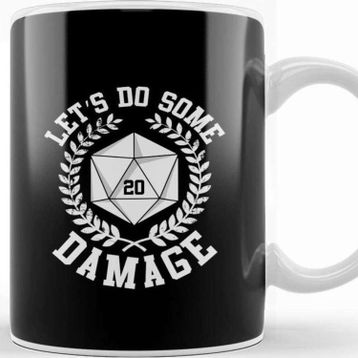 Baskı Dükkanı Dungeons and Dragons Lets Do Some Damage Kupa