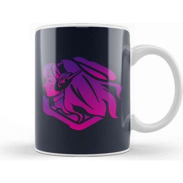 Baskı Dükkanı Dva Purple Artwork Overwatch Kupa