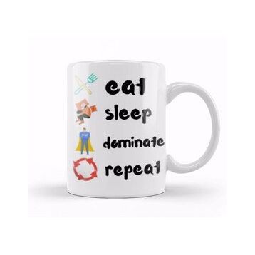 Baskı Dükkanı Eat Sleep Dominate Repeat Kupa Bardak