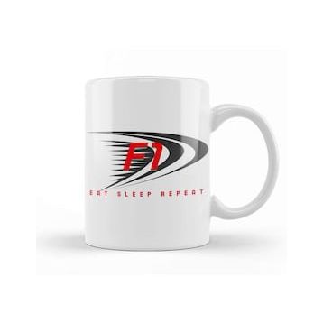 Baskı Dükkanı Eat Sleep Formula 1 Repeat Kupa Bardak