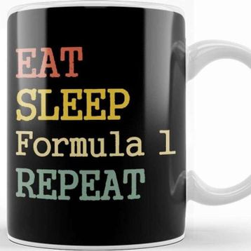 Baskı Dükkanı Eat Sleep Formula 1 Repeat Red Kupa Bardak
