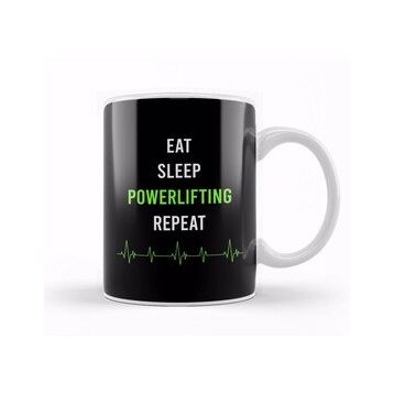 Baskı Dükkanı Eat Sleep Repeat Powerlifting Kupa Bardak