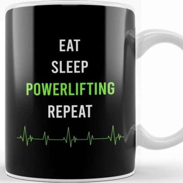 Baskı Dükkanı Eat Sleep Repeat Powerlifting Kupa Bardak
