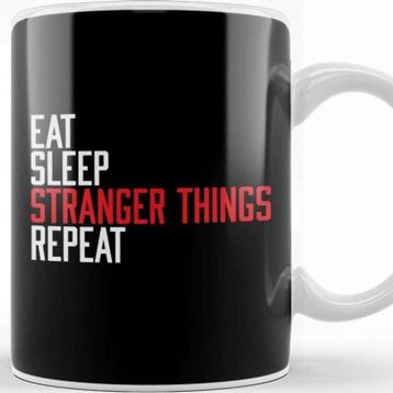 Baskı Dükkanı Eat Sleep Stranger Things Repeat Kupa Bardak