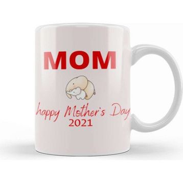 Baskı Dükkanı Elephant Mothers Day 2021 Kupa
