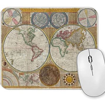 Baskı Dükkanı Eski Dünya Haritası 3 Mouse Pad
